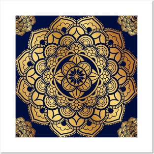 Golden Mandala Posters and Art